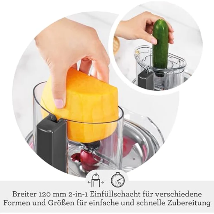 Sage The Paradice 9 Küchenmaschine, multifunktionales Set zum Hacken, Würfeln, Schneiden und Zerkleinern, 9 Tassen Fassungsvermögen, 650W Motor, schwarzer Trüffel – Bild 5