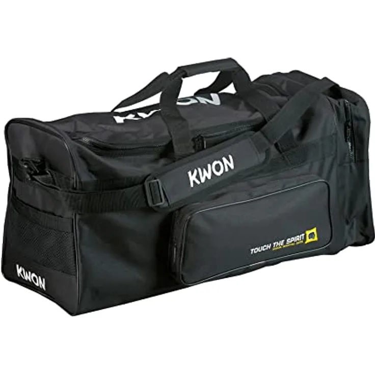 KWON Sporttasche TTS Small 56x28 cm für Kampfsport, schwarz, mit Nasswäschefach, Polyester und Vinyl