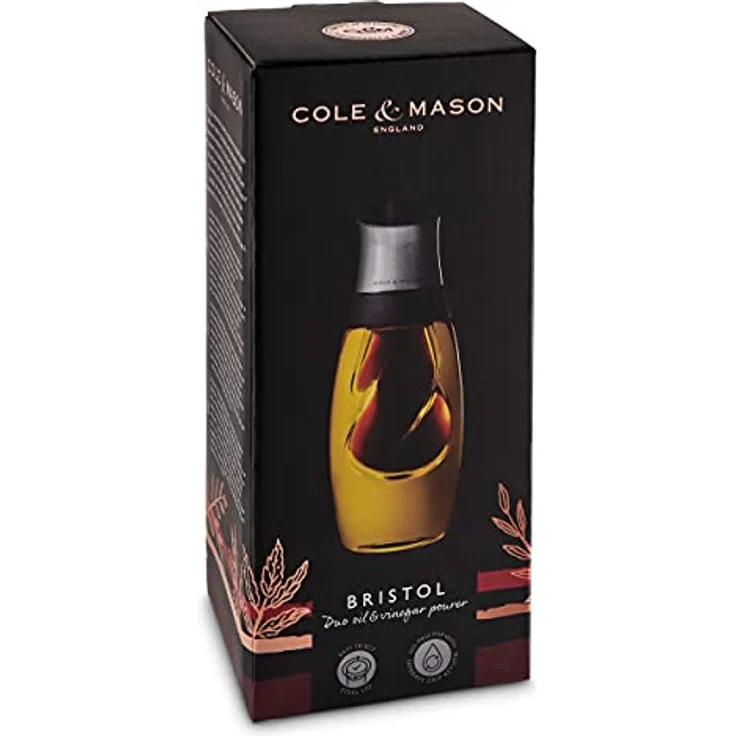 Cole & Mason DUO H103069 - Ausgießer für Öl- und Essig in einer Flasche, Glas, Höhe 23 cm – Bild 2