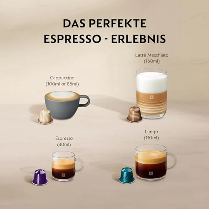 Krups XN7615 Nespresso Citiz&Milk Kaffeekapselmaschine (1260 Watt, Wassertankkapazität: 1l, Pumpendruck: 19 Bar) rot mit Milchaufschäumer – Bild 3