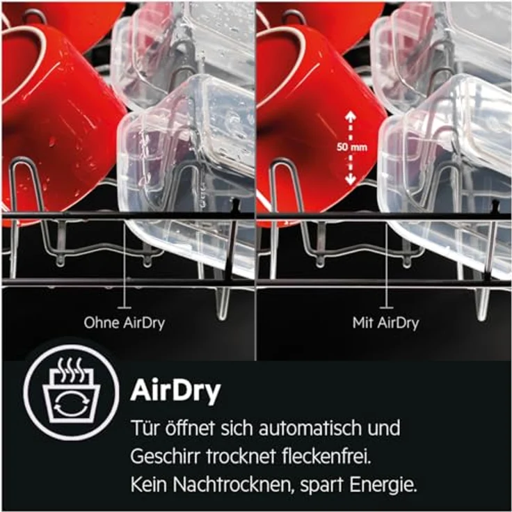 AEG 6000 SatelliteClean Standgeschirrspüler 60 cm AirDry MaxiFlex Besteckschublade FFB6491AZW Weiß - perfekte Trocknungsergebnisse – Bild 6