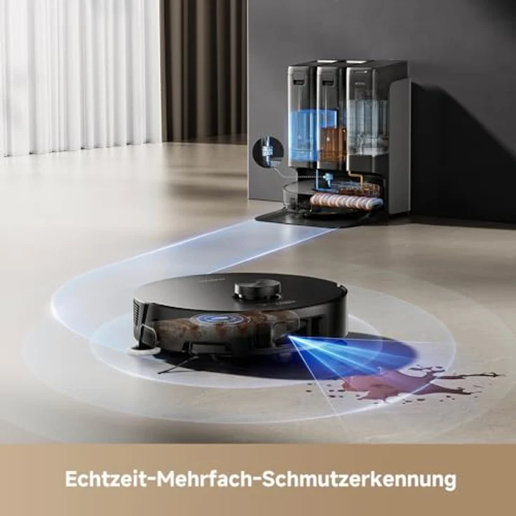 Mova Z50 Ultra Saugroboter mit 19.000 Pa Saugkraft, selbstreinigendem Wischmopp - Blau – Bild 2