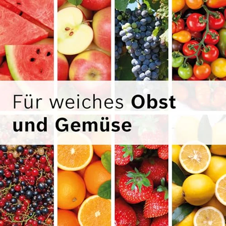 Bosch Saftpresse Zubehör für Fleischwolf Serie 4 und Serie 6, Fruchtpressenaufsatz mit 4 Trommeln – Bild 5