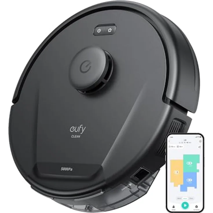 eufy L60 Saugroboter, 5.000Pa Saugkraft, iPath Laser-Navigation, App-Steuerung, für gründliche Bodenreinigung
