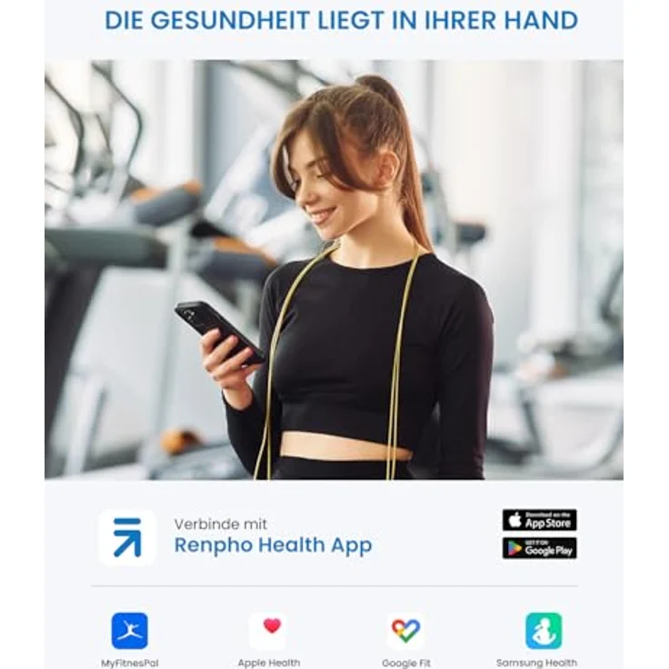RENPHO Elis Solar 2 Smart Körperwaage – Solarbetriebenes Körperanalysegerät mit WiFi & Bluetooth, 13 Messwerte, App-Integration, ITO-Beschichtetes Glas – Bild 4