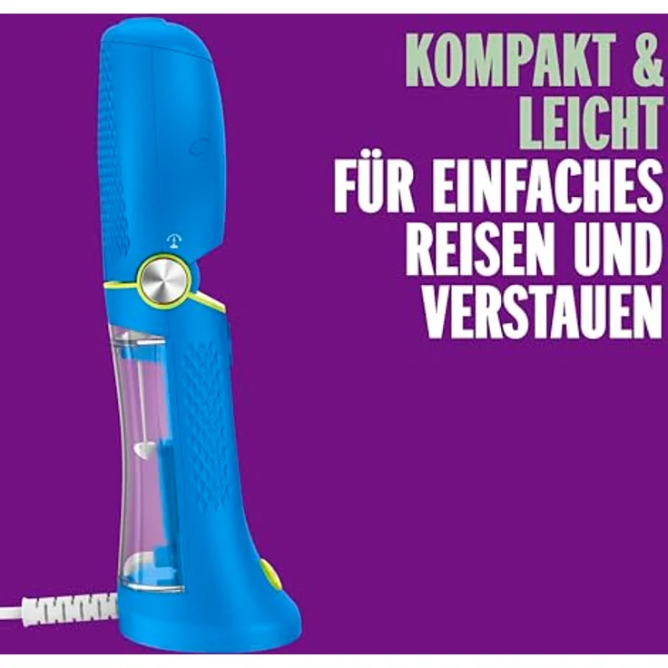 Conair GSC24BLE Dampfbürste TravelSteam Power, kompakte Dampftechnologie mit 20 g/min, blau – Bild 11