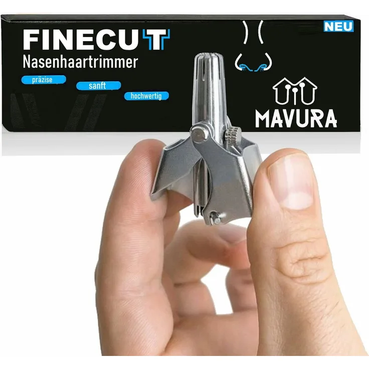 MAVURA FINECUT Nasenhaartrimmer - batterielose Alternative, Edelstahl - Preisvergleich