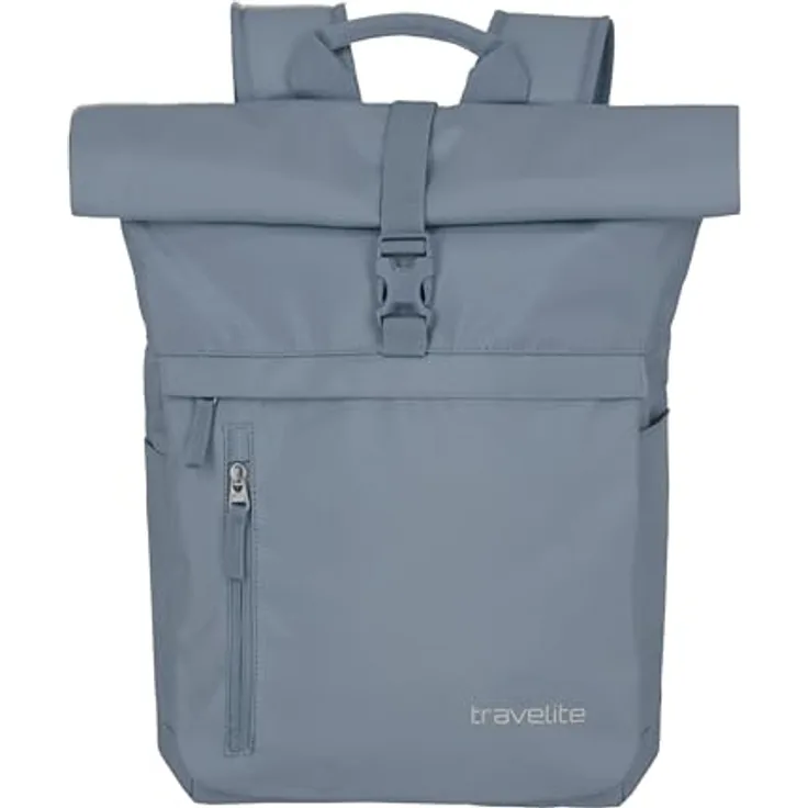 travelite BASICS Rollup Rucksack, Freizeitrucksack mit Laptopfach bis 15,6 Zoll, atmungsaktive Rückwand, in Trendfarben erhältlich