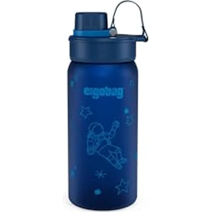 ergobag Trinkflasche, BPA-frei, 0,5 Liter, leicht zu reinigen, geschmacksneutral, hellblau – Bild 1