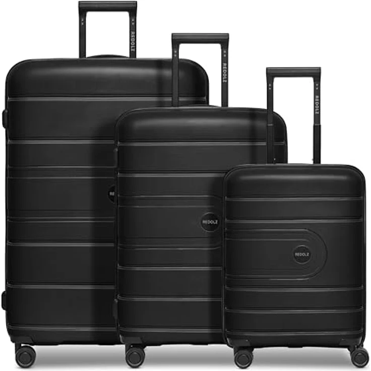 REDOLZ Hartschalen Koffer-Set 3-teilig | Polypropylen | 4 Doppelrollen & TSA-Schloss | Damen & Herren | Essentials 11 – Bild 1
