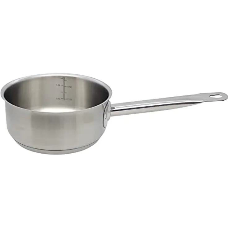 Elo 2432026 Kochtopf 20 cm, Topf Edelstahl Induktion, Topf 20 cm, kleiner Topf, Topf für alle Herde, Edelstahl, 20 x 9 cm