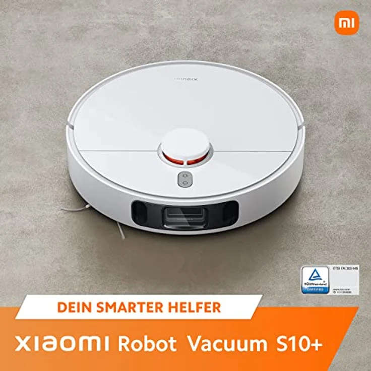 Xiaomi Robot Vacuum S10+ Saug- & Wischroboter, Smart Reinigungsplan mit LDS Navigation, 3D-Hindernisvermeidung, 4000 Pa Saugkraft, 5.200 mAh, APP Steuerung, Google & Alexa, Teppich Tierhaare Hartböden – Bild 2