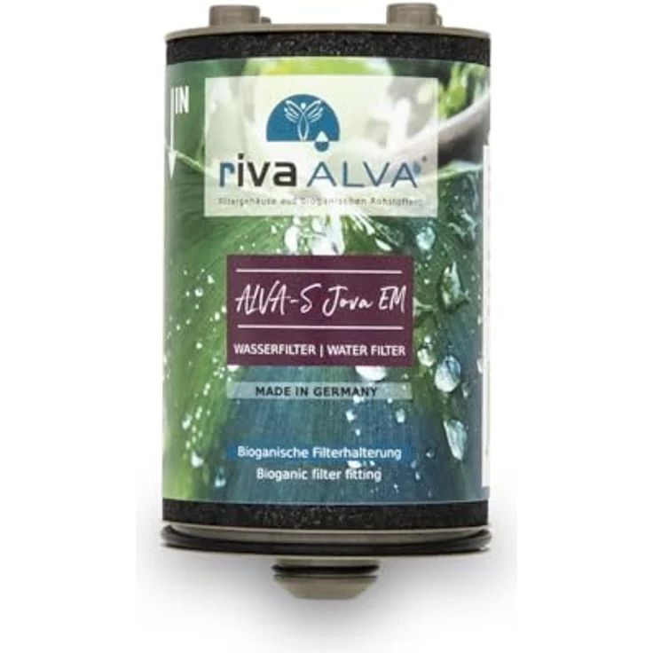Riva rivaALVA-S Jova EM Ersatzkartusche | Für Wasserhahnfilter mit Blockaktivkohle und HighTech Membran, EM Keramik, biologisch abbaubares Gehäuse – Bild 1
