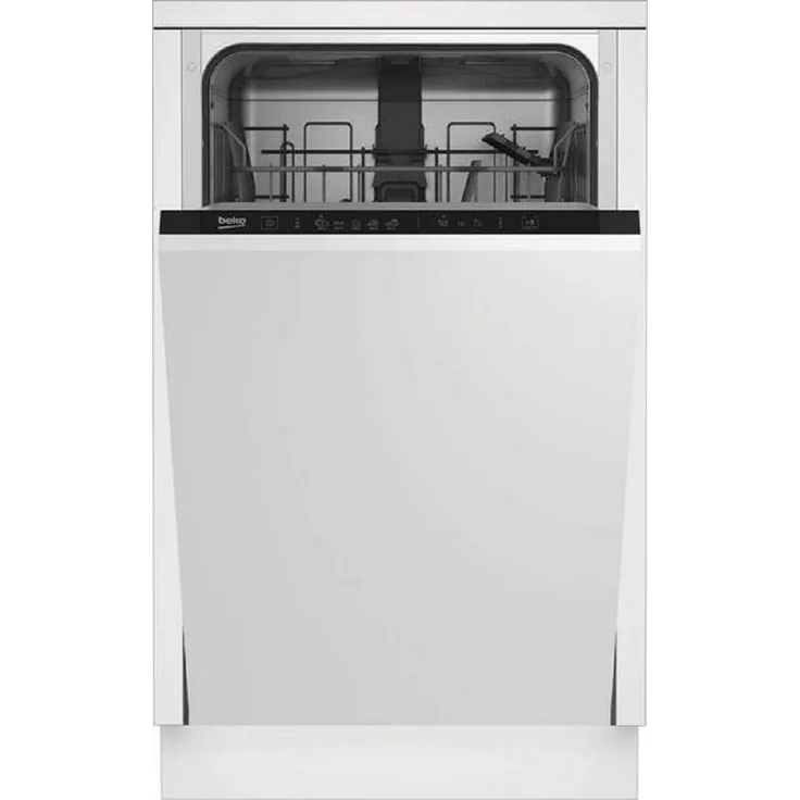 Beko BDIS38040Q Einbau-Geschirrspüler 45 cm, 10 Maßgedecke, SelFit® Federmechanismus, LedSpot™ Statusanzeige, Schnell+ Funktion, Spülmittelfach mit Schiebeverschluss
