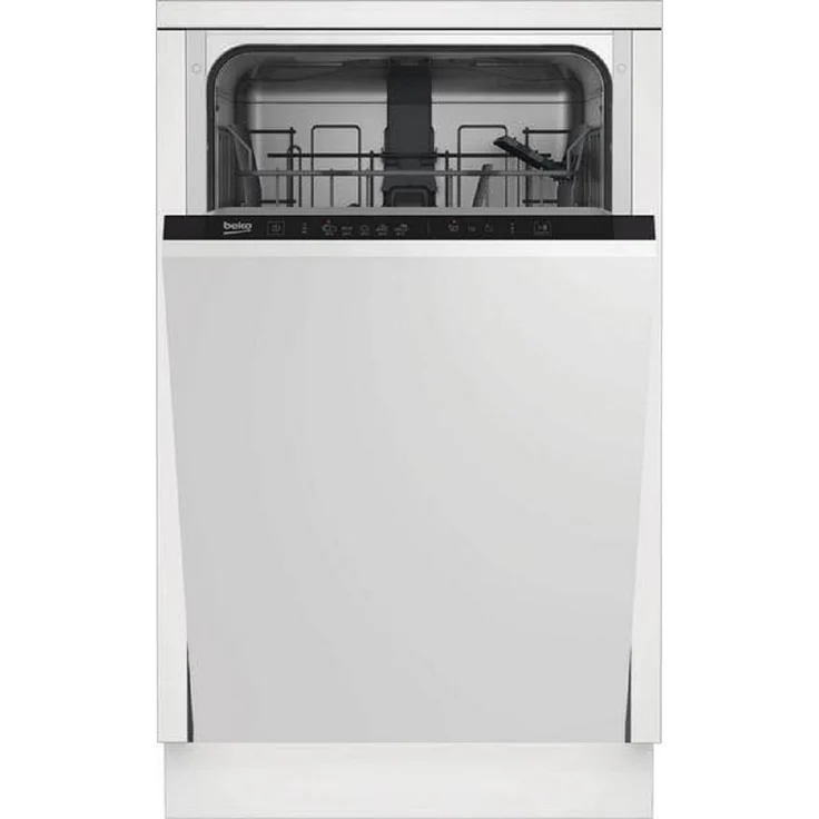 Beko BDIS38040Q Einbau-Geschirrspüler 45 cm, 10 Maßgedecke, SelFit® Federmechanismus, LedSpot™ Statusanzeige, Schnell+ Funktion, Spülmittelfach mit Schiebeverschluss