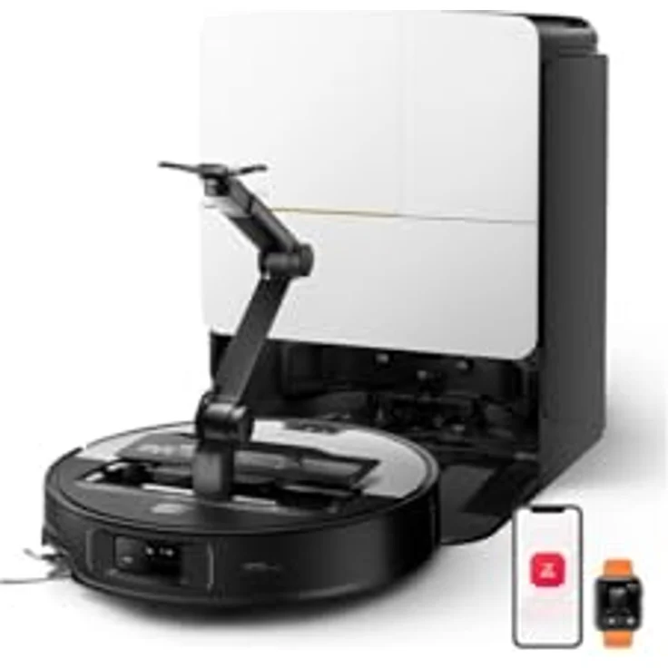 Roborock Saros Z70, Saugroboter mit Wischfunktion, OmniGrip Arm, 22.000 Pa Saugkraft, 7.98 cm ultra slim, KI-gestützt, Heißwasser Mopp Wasch- und Trocknungsfunktion – Bild 1
