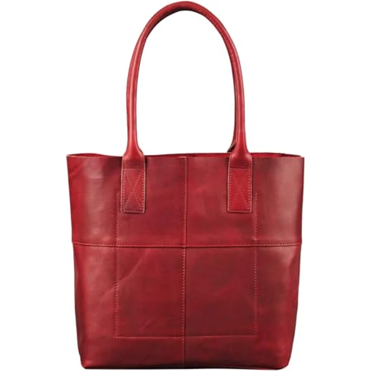 Benthill Shopper Damen Echt Leder Schultertasche Vintage Handtasche Hochwertiger Beutel, Reißverschlussfach, Braun – Bild 5