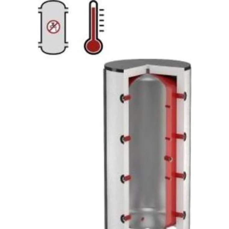 Flamco PS Bufferbeholder 500L, Zentralheizung ohne Isolierung für Heizkörper