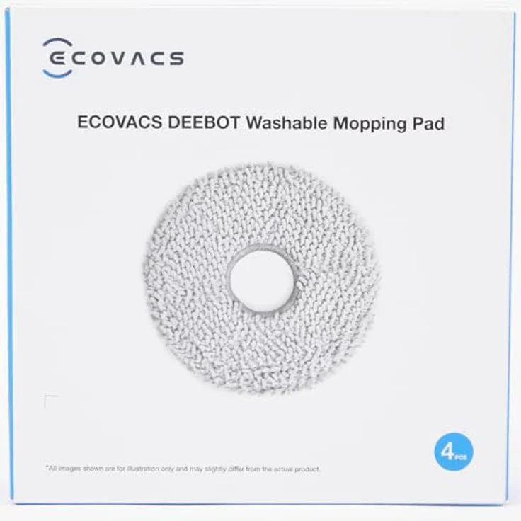 ECOVACS DEEBOT Washable Mopping Pad, Polyester - Waschbare Dreischichtige Reinigungstücher, 4er Pack – Bild 2