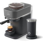 PHILIPS baristina Espressomaschine BAR303/60 mit Mahlwerk für ganze Bohnen, Milchaufschäumer inkl., 16 bar Pumpendruck, Schwarzgrau