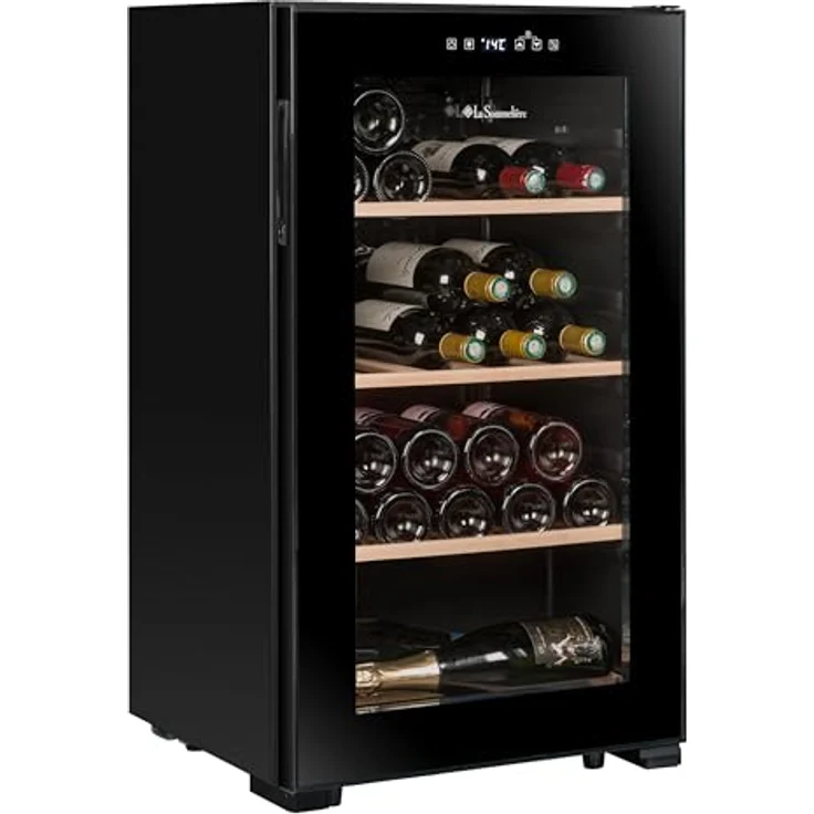 La Sommeliere Weinkühlschrank LS36BLACK, 36 Flaschen, Temperier-Servier-Weinschrank, Glastür aus UV-undurchlässigem Glas, 5°C bis 20°C, freistehend – Bild 5