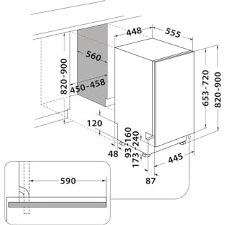 Bauknecht BK6IC11BS7LA0 Einbau-Geschirrspüler vollintegriert 45 cm, Nennkapazität 11, 8.7 L, leise 41 dB, Energieeffizienzklasse C – Bild 12