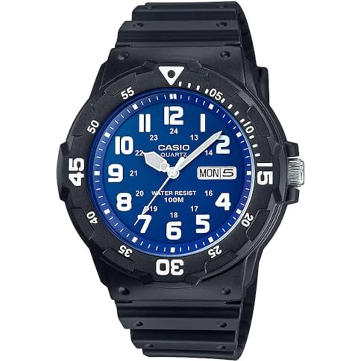 Casio Herren Uhr MRW-200H-2B2, Schwarz/ Schwarz