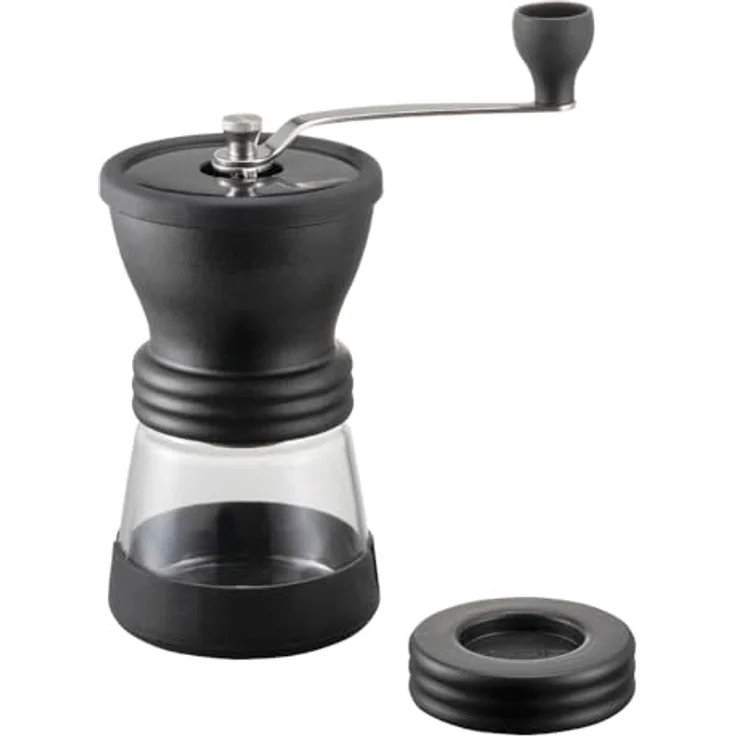 HARIO Skerton N Keramik Kaffeemühle, Einstellbarer Mahlmechanismus, 100 Gramm Frischhaltedose, Keramikmahlgetriebe – Bild 1