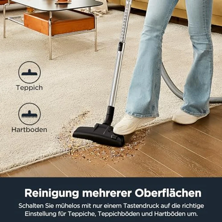 Eureka WhirlWind, beutelloser Staubsauger mit 700W, HEPA-Filter, kompakt und leicht, für Hartböden und Teppich, 1,5L, blau – Bild 2
