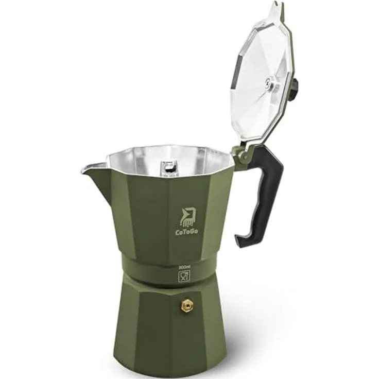 Delphin.sk Espressokocher, 0,3l Kaffeekanne, Robuste Konstruktion, Effiziente Wärmeleitung, Vielseitige Anwendung, Grünes Design – Bild 2