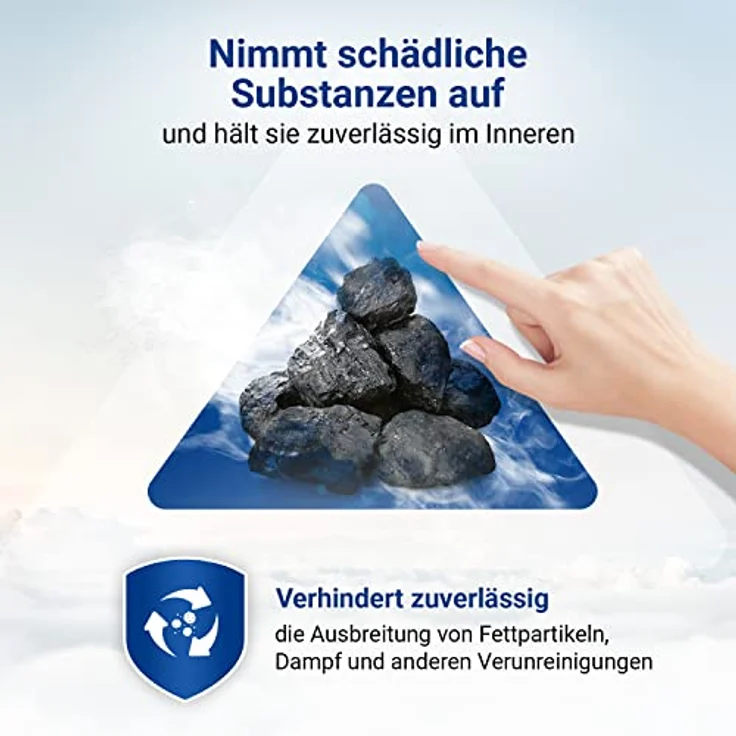 VIOKS Aktivkohlefilter Dunstabzugshaube Set 4 Stk 170mmØ Ersatz für Oranier Aktivkohlefilter KSC 700 - Kohlefilter für Dunstabzugshauben Gorenje DKF2500, DKF500M / MAN Leo, Mini, Jupiter, Corona - Kunststoff mit Flies, 170 mm Durchmesser, 6-8 Monate Wechselintervall – Bild 5