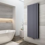 EMKE Heizkörper Vertikal 1600x620mm, Flachheizkörper Anthrazit 1988 Watt, Design Heizkörper Doppellagig Wandheizkörper - Moderne Paneelheizkörper, Mittelanschluss - Preisvergleich