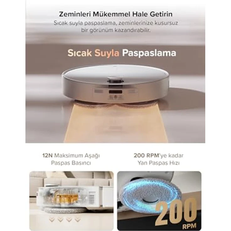 Roborock Qrevo Curv X, Saugroboter mit 18.500 Pa Saugkraft, Anti-Tangle-System, Adaptlift-Fahrwerk, Multifunktions-Dock 3.0, mit Beutel – Bild 5