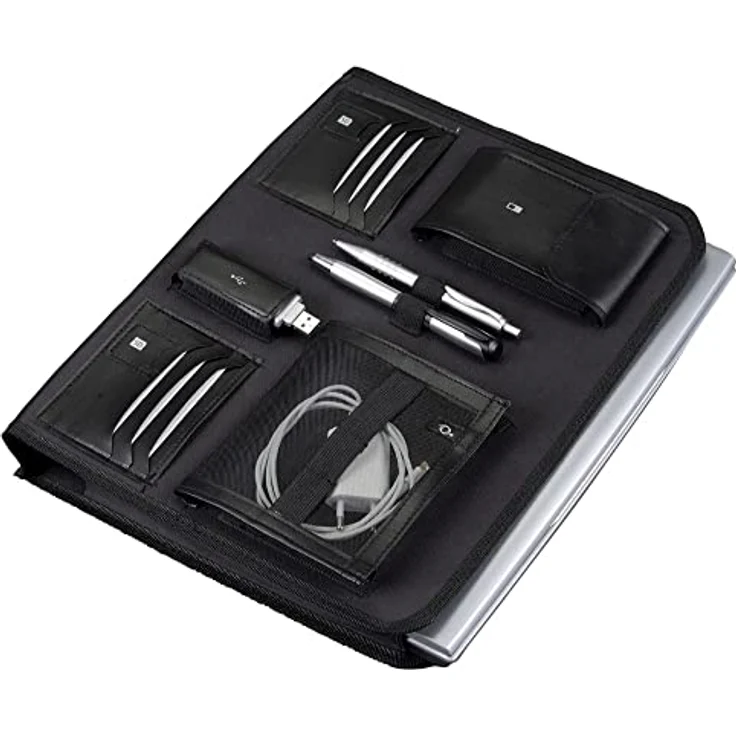Alumaxx Koffer Discovery Silber (37 l, S) - Arretierbares Teleskoptrolleysystem, verstärkte Kanten, sicherer Schloss-System, viele Organizer-Taschen – Bild 3