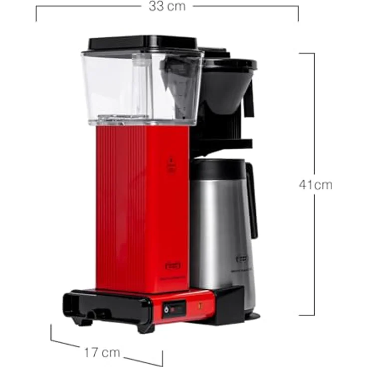Moccamaster Filter Kaffeemaschine KBGT Thermos, 1.25 Liter, 1450 W, Red – Bild 2