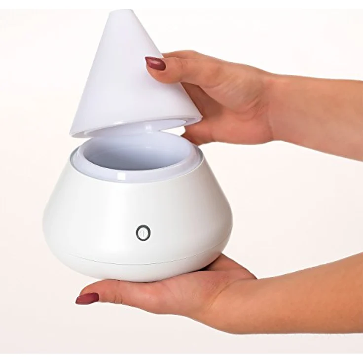 pajoma Aroma Diffuser, Ultraschall Luftbefeuchter mit LED Farbwechsel, 18,5 cm hoch, Weiß – Bild 3