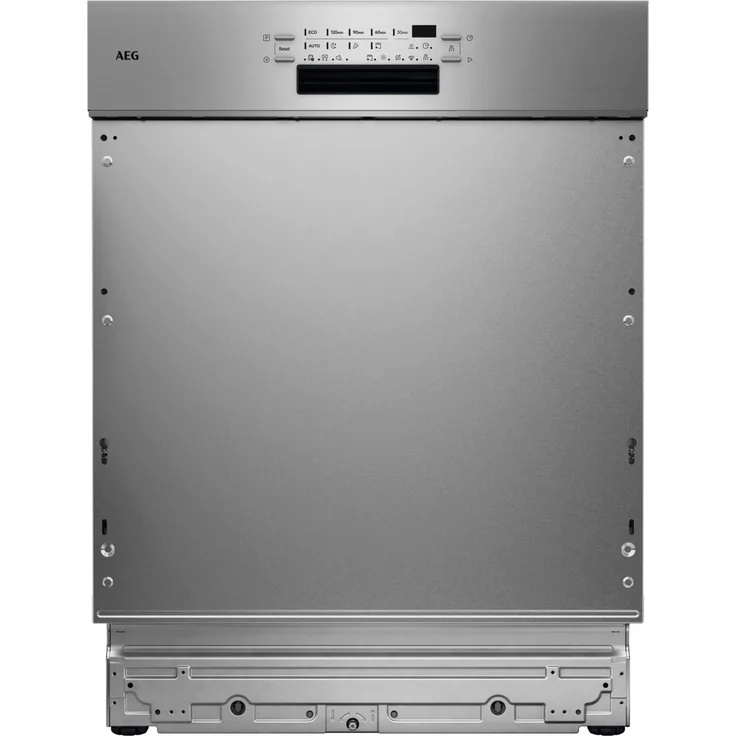 AEG Serie 8000 GT8200B4SCM, Halb integrierter Geschirrspüler, 60 cm, Edelstahl, hocheffizientes Wassersystem, klappbare Körbe