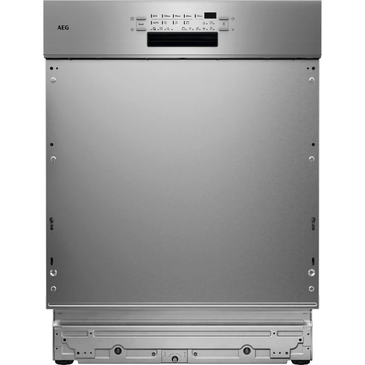AEG Serie 8000 GT8200B4SCM, Halb integrierter Geschirrspüler, 60 cm, Edelstahl, hocheffizientes Wassersystem, klappbare Körbe