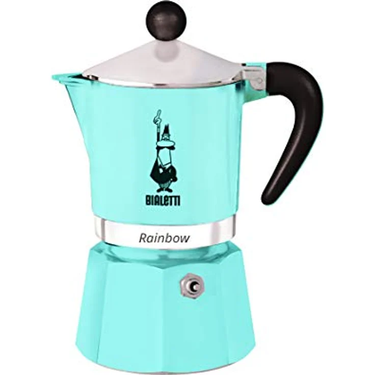 Bialetti Rainbow Espressokocher, Aluminium, hellblau, 6 Tassen – Bild 4
