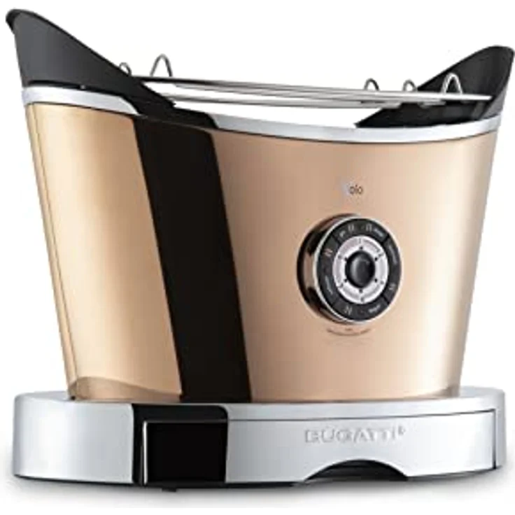 BUGATTI Volo elektrischer Toaster, 4 Funktionen, 6 Toaststufen, innovatives Design, Edelstahlgehäuse, 930 W Leistung (Roségold) – Bild 2