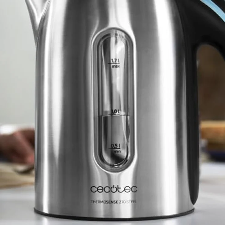 Cecotec ThermoSense 270 Elektrischer Wasserkocher 1,7 Liter, BPA-frei, Edelstahl, 360-Grad-Basis, Antikalkfilter, doppeltes Sicherheitssystem, 2200 W – Bild 4