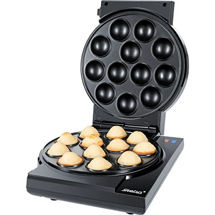 Steba CM 3 Cake-Maker ''3 in 1'',3 antihaftbeschichtete Platten für Cake-Pops, Muffins und Donuts,Platten sind auf Knopfdruck leicht herausnehmbar,inkl.Cake-Pop Halterung und Sticks, 800 Watt,Schwarz – Bild 6