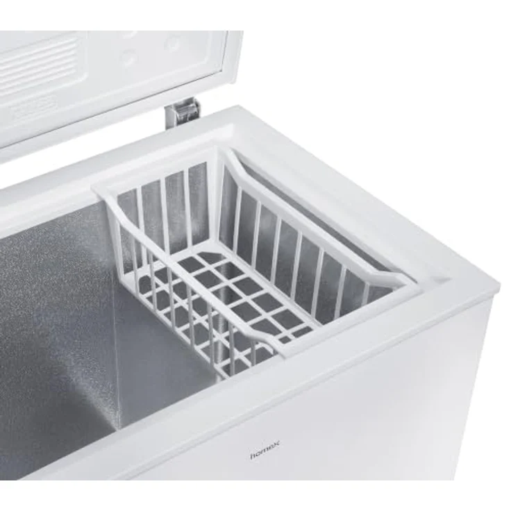 homeX FT1421-W Gefriertruhe, 142 Liter, 4-Sterne Gefrieren, leise 38 dB, inklusive Ablagekorb, kompakte Maße 70,5 x 85 x 56 cm – Bild 14