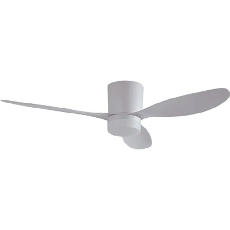 Lucande Kayu 10022103, LED Deckenventilator mit 1-flammiger Lampe, CCT-Funktion, Weiß, modern für Wohnzimmer – Bild 1