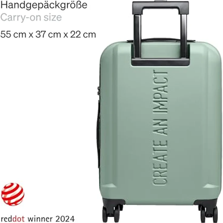 GOT BAG Koffer RE:Shell Cabin aus recyceltem Polycarbonat | Handgepäck Koffer mit gepolsterter 17" Laptoptasche praktischer Innenaufteilung | 36 Liter Füllvolumen Koffer Hartschale (Reef) – Bild 3