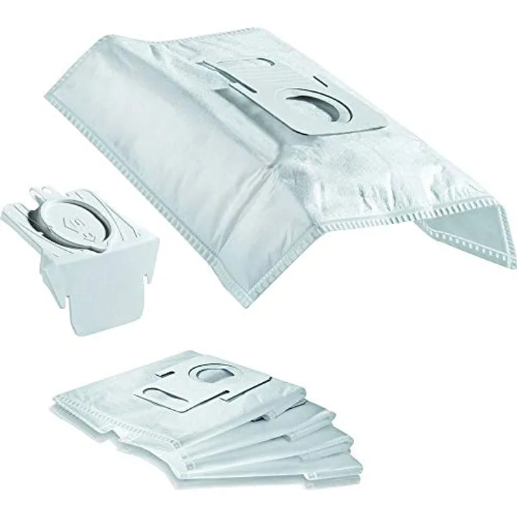 Thomas 787243 Staubsaugerbeutel, 5 x MicroPor®-Staubbeutel und 1 x Staubbeutelhalter, weiß