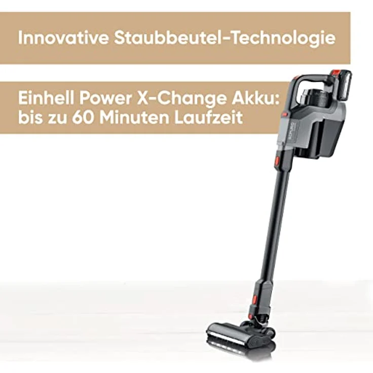 Severin HV 7185 Sepuro Handstaubsauger, 60 min Akkubetrieb, mit Beutel, Akkuwechsel-Option, HEPA-13 Filter, Anthrazit-Schwarz – Bild 2
