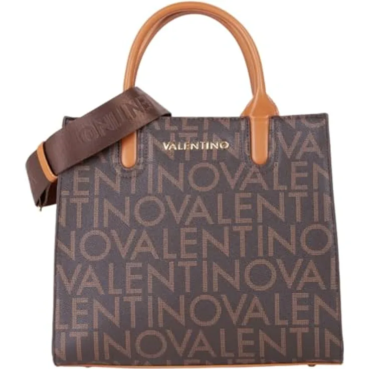 Valentino Regina Shopper Tasche, 28.5 cm, braun aus 100% Polyurethan
