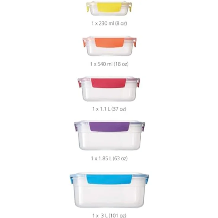 Joseph Joseph Nest Lock - 5-teiliges Aufbewahrungsdosen-Set - mehrfarbig – Bild 6