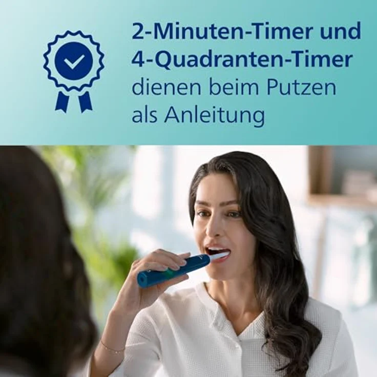 PHILIPS Sonicare 4100 elektrische Zahnbürste mit Schalltechnologie, Blau Prismatic, Modell HX3689/42, mit zwei Modi, Andruckkontrolle und SmarTimer – Bild 5